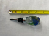 Resin Wine bottle stopper embedded with recycled wine bottle glass