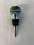 Resin Wine bottle stopper embedded with recycled wine bottle glass