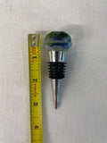 Resin Wine bottle stopper embedded with recycled wine bottle glass