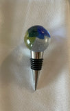 Resin Wine bottle stopper embedded with recycled wine bottle glass