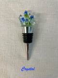 Resin Wine bottle stopper embedded with recycled wine bottle glass