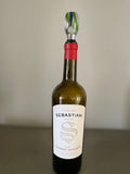 Resin Wine bottle stopper embedded with recycled wine bottle glass