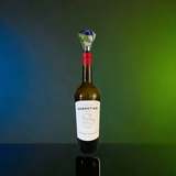 Resin Wine bottle stopper embedded with recycled wine bottle glass