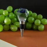 Resin Wine bottle stopper embedded with recycled wine bottle glass