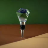 Resin Wine bottle stopper embedded with recycled wine bottle glass