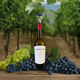 Resin Wine bottle stopper embedded with recycled wine bottle glass