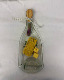 Recycled slumped wine bottle tray