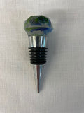 Resin Wine bottle stopper embedded with recycled wine bottle glass