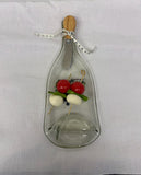 Recycled slumped wine bottle tray