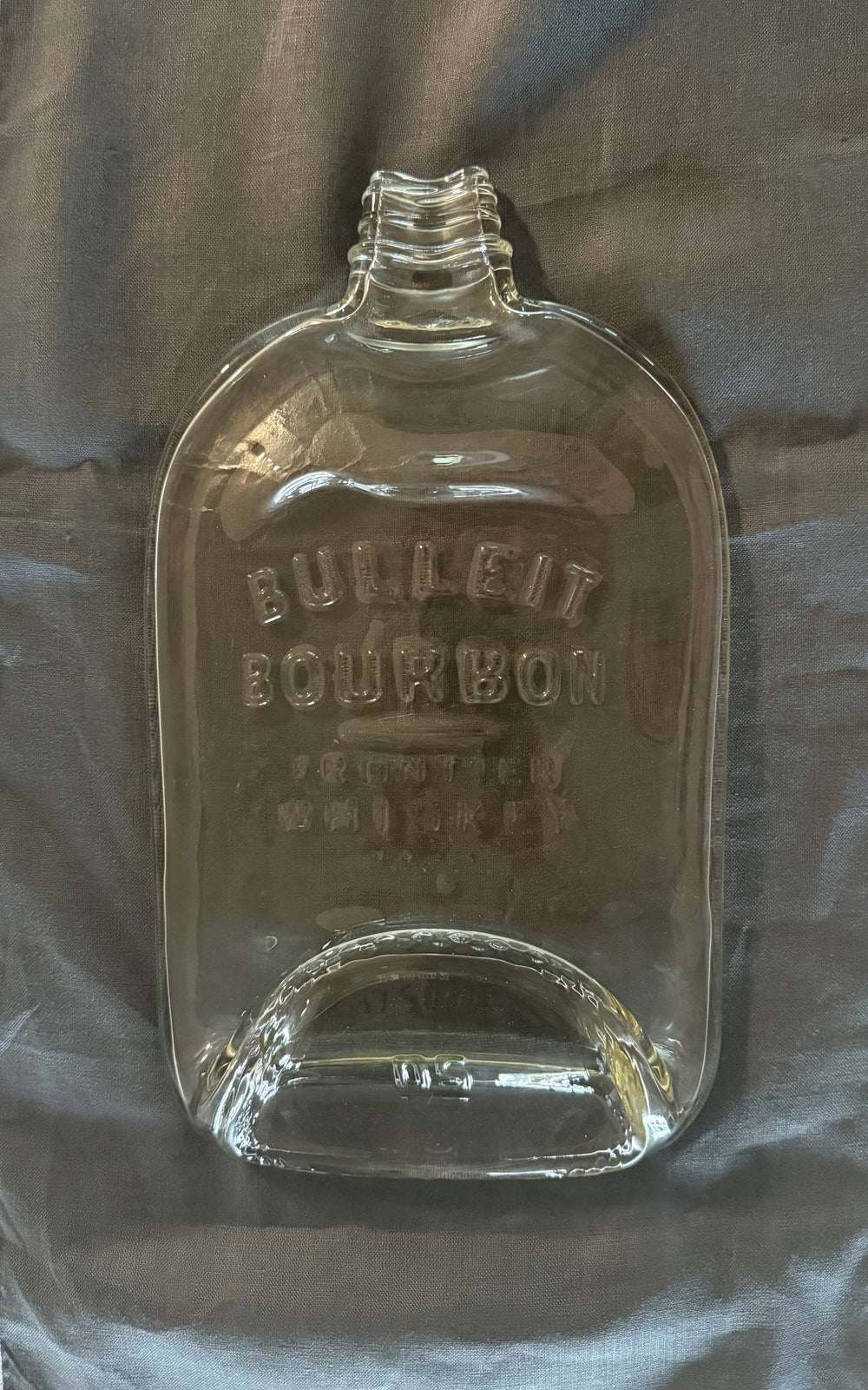 Slumped Bourbon bottle tray