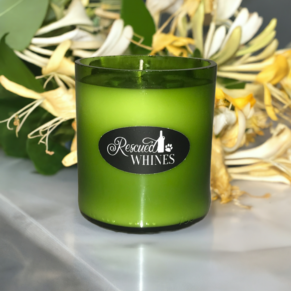 soy wax candle made with recycled glass tumbler