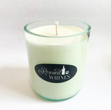 Soy wax candle made from recycled wine bottle.  Our profit goes to animal rescue. 